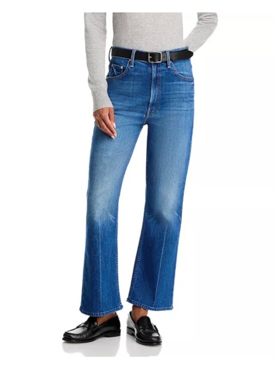 MOTHER Denim - MOTHER The Scooter High Rise Ankle Bootcut Jeans It's A Small World Size 27